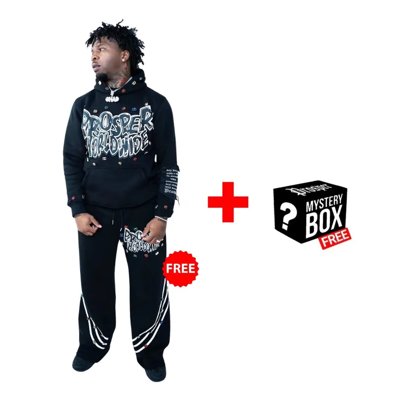 BLACK GEMSTONE JACKET + FREE PANTS = FREE ITEM