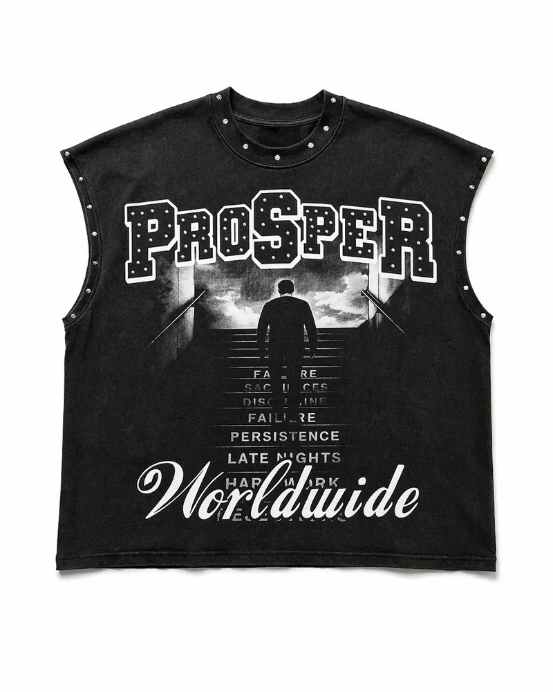 PREVAIL SLEEVELESS TEE BLACK